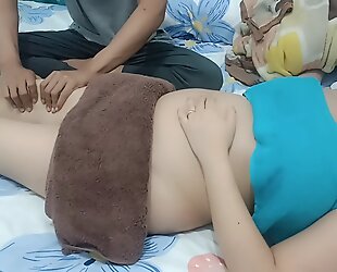 massaging tired beautiful